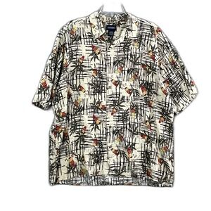 Puritan Hawaiian Shirt Mens XL Geometric Short Sleeve Button Up Skate Streetwear